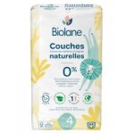 Biolane couches naturelles 44 couches taille 4 (7 - 18 kg) - paquet 44 couches