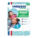 Carryboo nature couches naturelles 40 couches taille 5 (12 - 25 kg) - paquet 40 couches