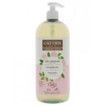 Cattier gel douche aloe vera rose pivoine bio 1 l - flacon - pompe 1 l