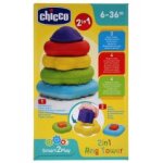 Chicco smart2play anneaux � empiler 2en1 6 - 36 mois - bo�te 1 jouet