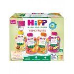 Hipp 100% fruits ds 4 / 6 mois bio 8 gourdes - bote 8 gourdes de 90 g