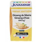 Juvamine ginseng de sibrie ginseng d'asie 30 comprims - pot 30 comprims