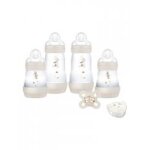 Mam mon coffret naissance easy start 0 mois et + - bote 4 biberons + 1 sucette + 1 bote doseuse