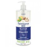 Natessance gel douche stimulant gingembre bio 1 l - flacon - pompe 1000 ml