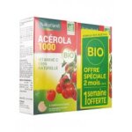 Naturland acerola bio 1000 lot 2 x 30 comprim�s a croquer - lot 4 tubes de 15 comprim�s