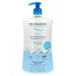 Neutraderm baby eau nettoyante douceur 3en1 1 l - flacon - pompe 1000 ml