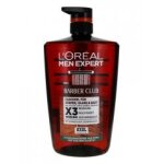 L'oral paris men expert barber club gel douche corps cheveux et barbe 1 l - flacon - pompe 1 litre