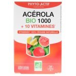 Phyto - actif acerola 1000 + 10 vitamines bio 24 comprim�s - bo�te 2 tubes de 12 comprim�s