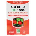 Phyto - actif acérola 1000 sans sucre ajouté bio 24 comprimés - boîte 24 comprimés Phyto - actif acérola 1000 sans sucre ajouté bio 24 comprimés - boîte 24 comprimés