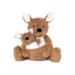 Plic care peluche chaud / froid jumpie le kangourou et son bb - carton 1 bouillotte