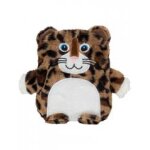 Plic care peluche plate chaud / froid l�opard - carton 1 bouillotte