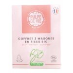 Pulpe de vie coffret 3 masques en tissu bio clat purifiant hydratant bio 3 masques - coffret 3 masques ...