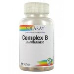 Solaray complex b plus vitamine c 100 vegcaps - pot 100 vegcaps