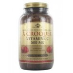 Solgar vitamine c 500 got framboise / cranberry 90 comprims  croquer - flacon 90 comprims