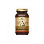 Solgar zinc picolinate 15 mg 100 gélules végétales - flacon 100 gélules Solgar zinc picolinate 15 mg 100 gélules végétales - flacon 100 gélules