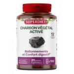 Superdiet charbon vgtal activ 150 glules - pot 150 glules