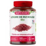 Superdiet levure de riz rouge bio 120 glules - pot 120 glules de 336 mg