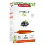 Superdiet myrtille bio 20 ampoules - bote 20 ampoules de 15 ml