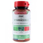 Superdiet zinc + vitamines d3, c 60 glules - pot 60 glules de 401 mg