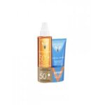 Vichy capital soleil huile invisible protection cellulaire spf50 + 200 ml + lait apaisant aprs - soleil ...