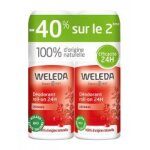 Weleda dodorant  la grenade roll - on 24h lot de 2 x 50 ml - lot 2 x 50 ml