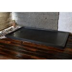 Livingroc receveur de douche en pierre 120x90 granit noir rubix shadow