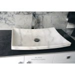 Livingroc vasque en pierre marbre blanc salle de bain a poser bali white