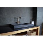 Livingroc vasque a poser salle de bain granit noir luxe calvi shadow