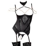 Abierta fina gupire ouverte chaine noir