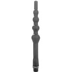 All black douche anal en silicone tout noir  perles 27cm