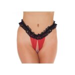 Amorable by rimba slip ouvert - talle unique - noir / rouge Amorable by rimba slip ouvert - talle unique - noir / rouge
