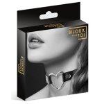 Bijoux pour toi collier en cuir noir sm avec coeur métal argenté noir Bijoux pour toi collier en cuir noir sm avec coeur métal argenté noir