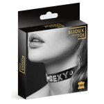 Bijoux pour toi collier en cuir noir sm avec sexy en strass noir