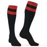 Chaussettes hautes hard sneakxx noir - rouge