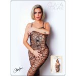 Clara morgane combinaison en rsille aspect toile araigne - le numro 7 noir