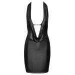 Cottelli bondage robe courte aux reflets argents scintillants noir