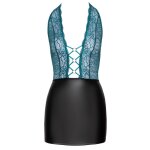 Cottelli lingerie robe dentelle turquoise noir / turquoise