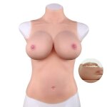 Crossgearx buste entier seins ralistes silicone - col haut - bonnet d