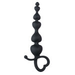 Easytoys anal collection perles anales noires avec poigne en forme de c?ur