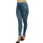 Fashion diffusion legging bleu effet jean dlav bleu