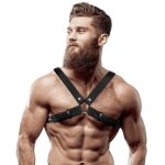 Fetish submissive attitude - harnais bulldog ajustable en cuir cologique pour hommes