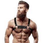 Fetish submissive attitude harnais poitrine bulldog en cuir cologique pour hommes taille m / l
