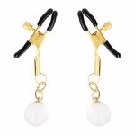 Kink nipple grip pinces  ttons billes de verre or 6 cm