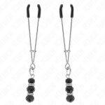 Kink nipple grip pinces  ttons fines avec 3 billes de verre noir 7 cm
