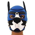 Kinky puppy cagoule puppy fox néoprène bleu - blanc Kinky puppy cagoule puppy fox néoprène bleu - blanc