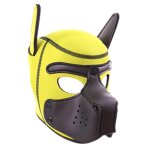 Kinky puppy cagoule puppy néoprène jaune - noir Kinky puppy cagoule puppy néoprène jaune - noir
