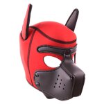 Kinky puppy cagoule puppy noprne rouge - noir