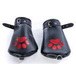 Kinky puppy mitaines dog paw noir - rouge