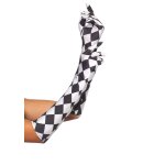 Legavenue gants long arlequin noir et blanc