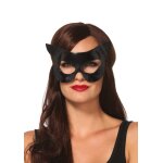 Legavenue masque de chat en vinyl noir